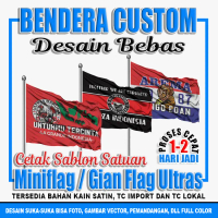 Jasa Sablon Bendera Satuan Custom / Miniflag / Mini Flag / Gian Flag Ultras Terdekat