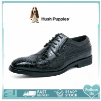 HushPuppies รองเท้าผู้ชาย รุ่นรองเท้าผู้ชาย รุ่น สีดำ รองเท้าหนังแท้ รองเท้าทางการ รองเท้าแบบสวม รองเท้าแต่งงาน รองเท้าหนังผู้ชาย EU 45 46