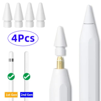 Replacement Tips Compatible For Apple Pencil 2 Gen iPad Pro Pencil - iPencil Nib for iPad Pencil 1st/Pencil 2 Gen White 4 Pack
