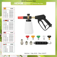 VEVOR Pressure Washer Gun Set Foam Cannon Washer Spay Gun with Connector Nozzle Tips Pressure Washer Handle with Inlet Connector