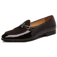 High Quality Luxury Men Shoes Patnet Leather Monk Strap Oxford Shoes for Men Wedding Business Formal Suit Mens Dress Shoes