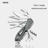 New Multifunctional Swiss Knife Outdoor Portable Mini Knife Camping Portable Folding Combination Tool Fruit Knife Army Knife