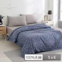 【HOYACASA 禾雅寢具】100%萊賽爾天絲涼被-暢藍(單人150x180cm)