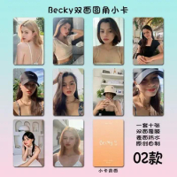 Becky Small Card FreenBecky Same Pink Theory Peripheral Double-sided Film Overlay Bright Face Laser Small Card Quick Launch