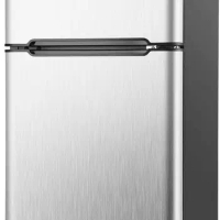 Mini Fridge with Freezer, 3.2 Cu.Ft Mini Refrigerator fridge, 2 door For Bedroom/Dorm/Office/Apartment-Food Storage