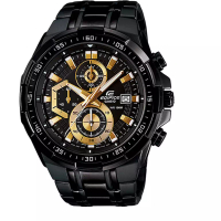 Casio Jam Tangan Pria Casio Edifice EFR-539BK-1AVUDF Chronograph Men Black Dial Black Stainless Stee