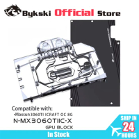 Bykski GPU Block for MAXSUN 3060TI ICRAFT OC 8G Graphics Video Card Water Coolling / Copper Radiator ,N-MX3060TIIC-X