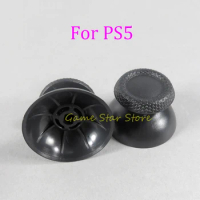 5pcs Black Plastic 3D Joystick Analog Cap for PlayStation 5 PS5 Controller Thumb Sticks Mushroom Cap