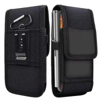 For vivo X100 Pro Plus Leather Oxford Cloth Flip Case For VIVO X90S X80 Lite X Note X70 X60t Pro Belt Waist Card Bag Phone Pouch