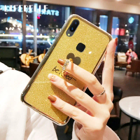 เคสสำหรับ Vivo Y91 Y91i Y91C Y93 Y95 เคส แฟชั่น Bling Bling หัวใจพิมพ์เคสโทรศัพท์แบบแข็งบางเฉียบพร้อ