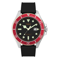 【TIMEX】天美時 風格系列 經典手錶(黑x紅 TXTW2V27300)