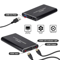 50pcs USB3.0 HDMI 4K Video Capture HDMI to USB Video Capture Card Streaming Live Stream Broadcast with MICinput