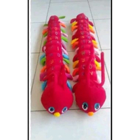 boneka Ulil ulat panjang jumbo biru