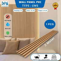 Wall Panel Dinding WPC 3D GWS 3M x 16cm – Material Premium Motif Kayu Aesthetic, Anti Air & Anti Ray