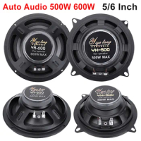 1Pair 5/6 Inch Car HiFi Coaxial Speaker 500W 600W Subwoofer Speakers Full Range Frequency Car Audio Horn for Automobile