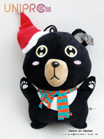 UNIPRO 聖誕吊飾12吋 聖誕 黑熊 Christmas 聖誕節 耶誕節 水汪汪眼睛 可愛 玩偶 絨毛娃娃