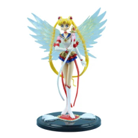 18cm Anime Sailor Moon Figurine Angel Wings VER PVC Action Figure Model Doll Toy Kawaii Collection Desktop Decoration