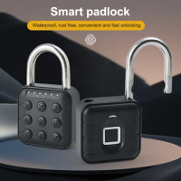 Secure Smart Biometric Fingerprint Smart Door Lock Keyless Quick Unlock Anti Theft Padlock IP67 Waterproof Home Travel Senior