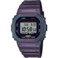 【CASIO 卡西歐】G-SHOCK 方形夢幻虛擬藍牙數位腕錶/紫黑(DW-B5600AH-6)