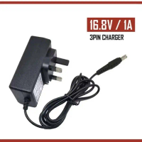 (C O D)Pengecas 16.8V/21V Palam UK (3pin) Untuk Gerudi Tanpa Kord Bateri Litium Ion Output 1A Bateri
