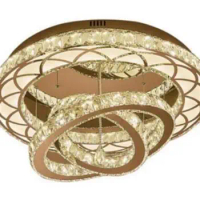 Round design modern LED crystal chandeliers ceiling fixtures AC110 240V lustre home deco LED crystal lights