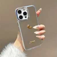 เคสโทรศัพท์กระจกม้าน้ำทองน่ารักสำหรับปีใหม่ สำหรับ Realme V60S/V60 Pro/V23/V23i/Neo 7X/7 SE/P4/P3 Ul