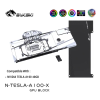Bykski GPU Block , For NVIDIA TESLA A100 40GB , Full Cover Liquid Cooler with backplate GPU Water Cooling, N-TESLA-A100-X