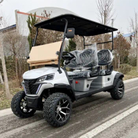 4 Seater Gas Powered Golf Cart Lifted Golf Cart with Off-Road Tires Electric Golf Carts CE 48V Kit Golf Electric Buggy