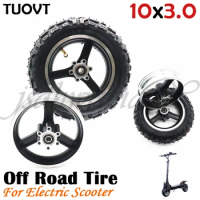 TUOVT 80/65-6 wheel Tire 10x3.0 with hub for 10 Inch Electric Scooter ZERO 10X Dualtron KUGOO M4 Widened