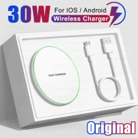 30W Original Magnetic Wireless Charger For Samsung S23 S22 S21 Ultra Plus Apple iPhone 13 12 11 14 Pro Max Xiaomi Mi 13 12 Pro