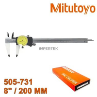 Vernier Dial Caliper 200 mm MITUTOYO 505-731 0.02 Sigmat 8 Inch Jangka Sorong 0-200mm