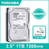 TOSHIBA 1TB 7200rpm 3.5" HDD Desktop PC Internal Hard Disk Drive SATA3 6Gb/s Mechanical HD Disco Duro Interno For Monitoring DVR