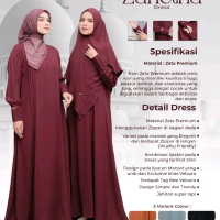 ZANETA DRES PREMIUM ABAYA SYARi Muslim Gamis