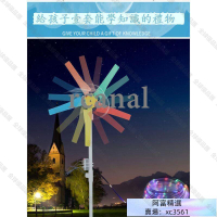【全球優品滙】【新店下殺】DIY五葉自制風力發電機庭院裝燈帶飾彩色風車欄桿擺件院子陽臺