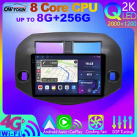 Owtosin QLED 2K 8G+256G Android 12 Wireless CarPlay Multimedia Video Player For Toyota RAV4 RAV 4 XA30 2005-2016 GPS Car Radio