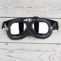 Dijual_Nordsonn Kacamata Helm Goggle Motor Kulit Klasik Retro Vintage Style - Iridium Silver