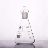Lodine flask with ground-in glass stopper 250ml,Erlenmeyer flask with tick mark,Lodine volumetric flask,Triangular flask