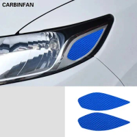 Car Reflector Sticker Front HeadLight Vinyl Self-Adhesive Film Safety Warning Stickers For Honda Fit/Jazz GK5 3rd Gen 2014-2020