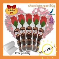 Ailisha Chocolate rose / Ailisha cokelat valentine dengan rose isi 4 50g