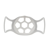 【PEKO】口罩神器食品級矽膠安全3D立體防悶透氣口罩支架2入組(白)