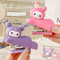 [ELISA ATK] STAPLES MINI / STEPLER HEKTER MINI BENTUK KUROMI DAN KUCING PUTIH BERBAHAN SILIKON YANG 