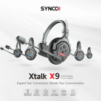SYNCO Xtalk X9 Xtalk X2 Xtalk X5 X9 Wireless Intercom System 2.4G Communication Headset Wireless Microphone