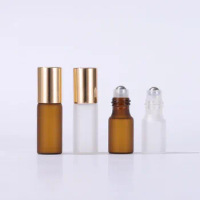 3ml 5ml 10ml Frosted Clear Amber Roll On Ball Glass Roller Bottle