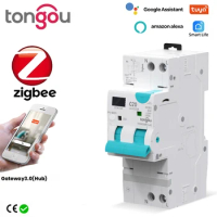 ZigBee RCBO Adjustable Smart Circuit Breaker Residual Current Circuit breaker With Over Current and Leakage Protection TONGOU