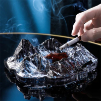 Nordic Iceberg Glass Ashtray Creative Tabletop Cigar Ashtray Home Office Snow Mountain Volcano Crafts Ornament Smok Accessories
