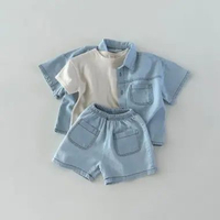 1-4 thn || SETELAN BAJU + CELANA PENDEK (1 set) UNISEX JALAN CASUAL CATALOG ZHBB BC 3-4 tahun BC2