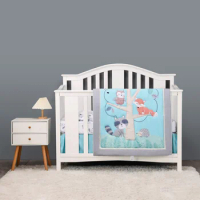 Crib Bedding Set for Girls or Boys, Baby Crib Sets for Boys or Girls, Neutral Rainbow Nursery Bedding, 3 Piece Baby Crib Se