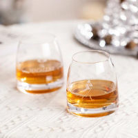 Macallan Whiskey Glasses, Set of 2 - Ice ball-ready! 11oz Glass, Perfect for Scotch, Cocktails, Rum, Vodka. Stylish Barware.