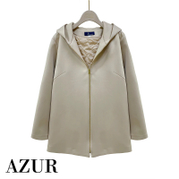 【AZUR】連帽太空棉內鋪棉連帽外套-2色