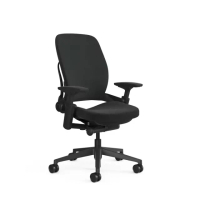 【Steelcase】Leap Chair 全功能款人體工學辦公椅｜3D KNIT｜黑色殼黑色座墊黑五爪(Steelcase Leap Chair)